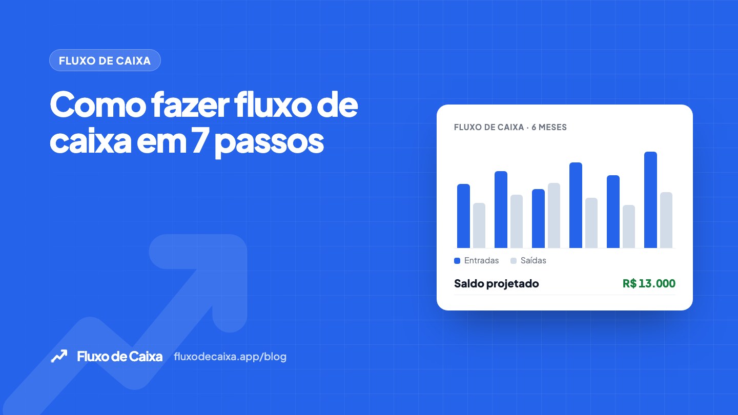 como fazer fluxo de caixa